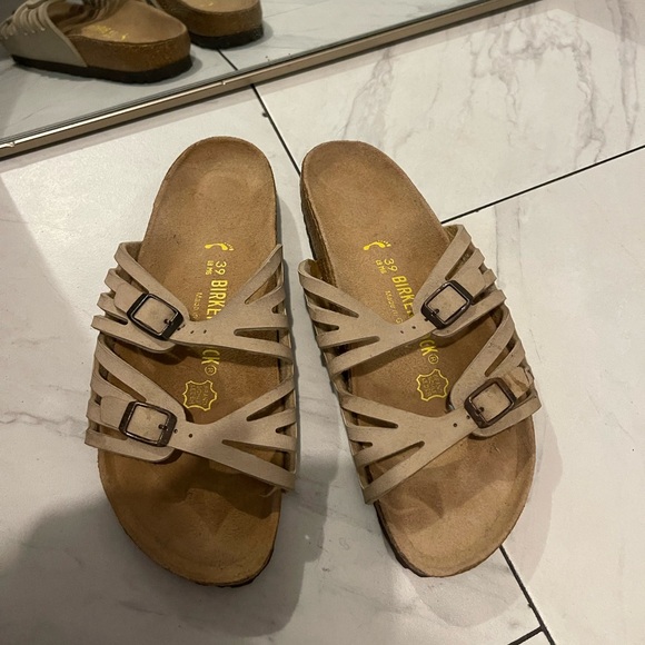 Birkenstock Women's Granada Soft Footbed Slide Sandals Tobacco sz 8 NEW - Picture 1 of 3